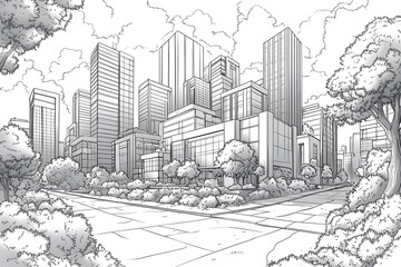 Urban Sketch: Cityscape Perspective 