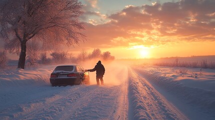 car in the snow