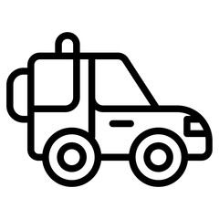 Military car Line Icon