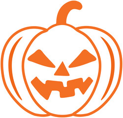 Halloween Pumpkin Line Art

