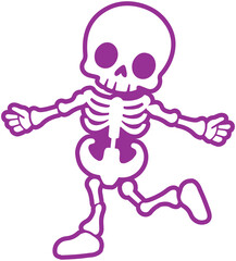 Cartoon Spooky Skeleton