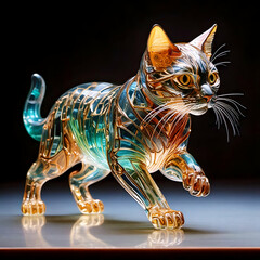 Glass blowing effect on a Cat