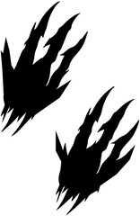 ghost claw hand sign and symbol silhouette