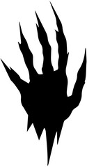 ghost claw hand sign and symbol silhouette