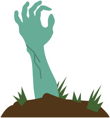 Zombie Hand Rising Halloween icon