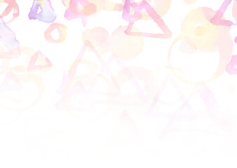 カラフルな手描きの水彩模様背景