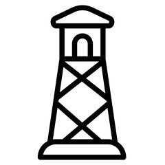 Observation post Line Icon