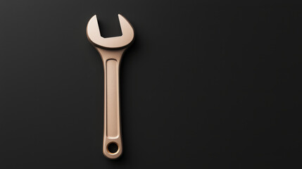 Piston with a wrench, mechanical icon theme, 3D illustration.