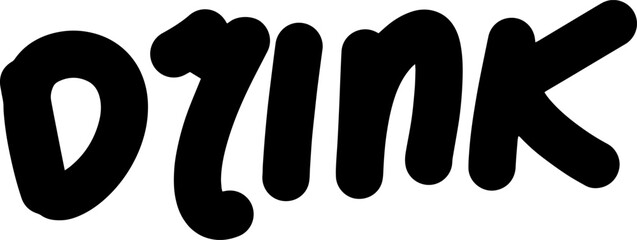 drink typo handdraw typography