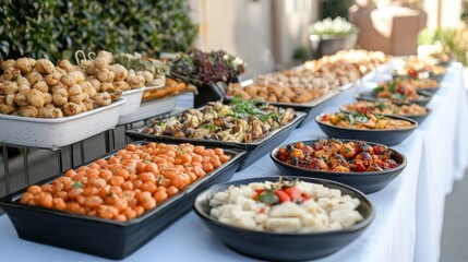 Fototapeta premium Assorted Delicious Food Buffet Table Display