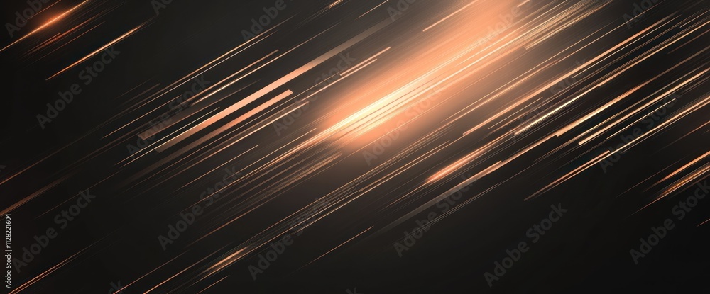 Poster Abstract image featuring dynamic light streaks against a dark background.
