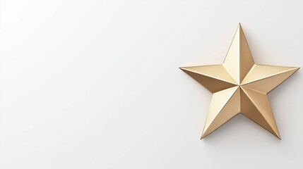 Obraz premium Golden star decoration minimalist style home decor contemporary environment close-up view elegant design concept