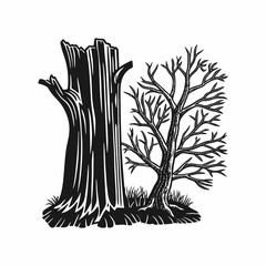 Nature-Inspired Black and White Tree Art