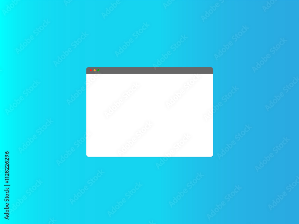 Poster application window. website vector icon. website, browser mockup. empty white background, close, col