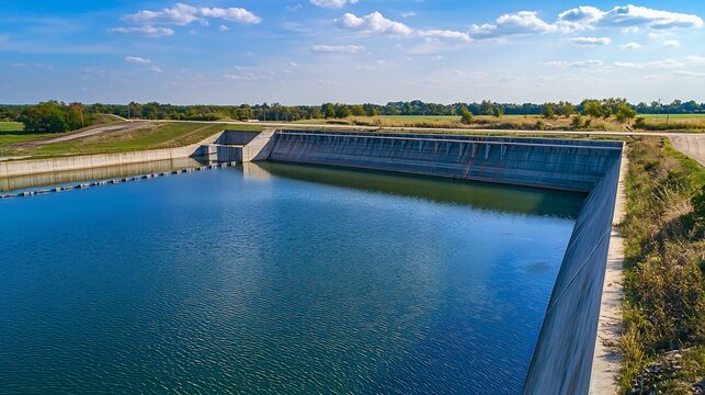 Controlled Water Flow Engineered Dam and Levee System for Flood Management and Hydroelectric Power