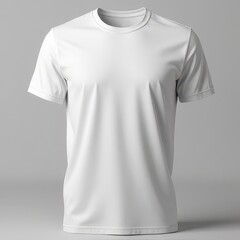 A sleek 3D T-Shirt mockup with short sleeves offering a blank design, soft lighting, and realistic fabric texture in a clean background