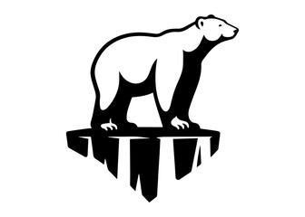 Polar Bear Silhouette Vector Illustration