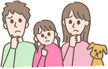 困り顔の家族