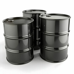 black oil barrel Isolated on Transparent Background