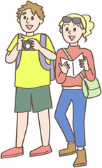 観光する人々