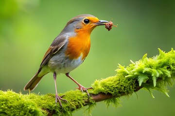 Obraz premium robin on the grass