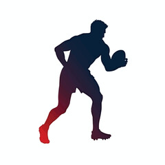 Obraz premium set of Rugby player
