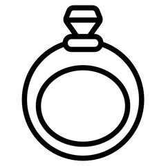 Royal ring Line Icon