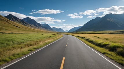 Naklejka premium the road is empty