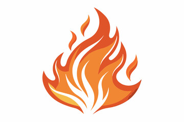 Fire logo design illustration and fire symbol
