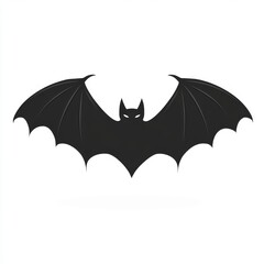 Fototapeta premium simple shape black bat on a white background. vector style bat