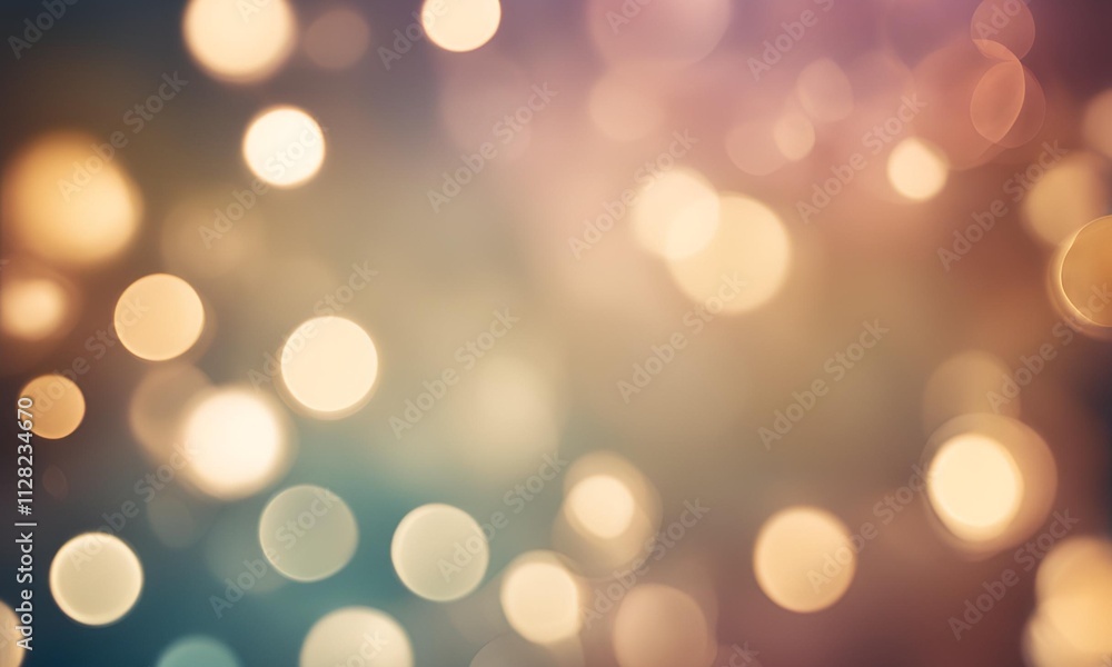 Poster a warm and inviting bokeh background with soft, glowing lights.
