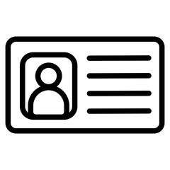 Student card Line Icon