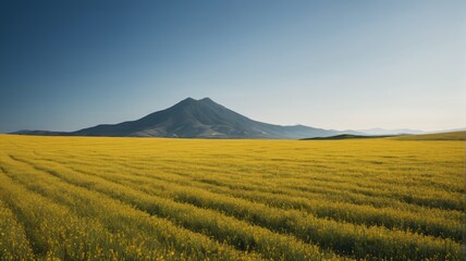 Naklejka premium a field of yellow flowers