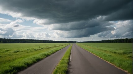 Fototapeta premium a road in a field