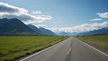 Naklejka premium a long road