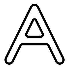 Typography Line Icon