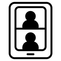 Video meeting Solid Icon