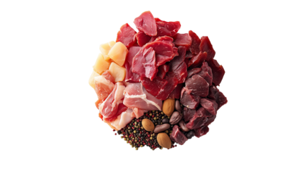 PNG, Steak. Meat Long, pieces of raw meat, isolated on a white background, created with Generative AI technology.