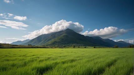 Fototapeta premium a field of green grass