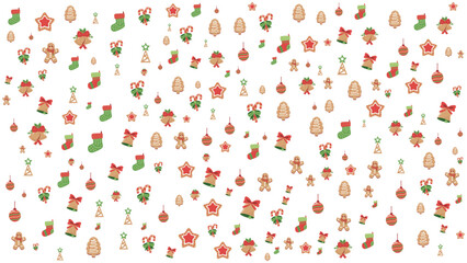 Merry Christmas Patterns Background 
