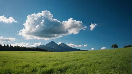 Fototapeta premium a field of green grass