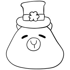Groovy St. Patrick's Day Capybara Clipart 