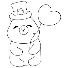 Groovy St. Patrick's Day Capybara Clipart 