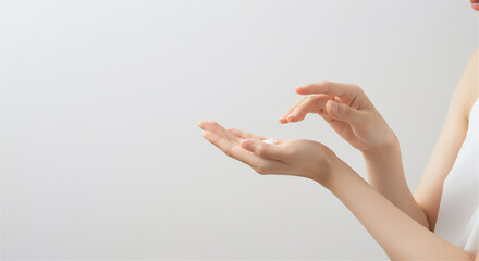 手のスキンケアのイメージ　ビューティー　クリーム