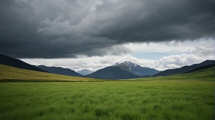 a field of green grass