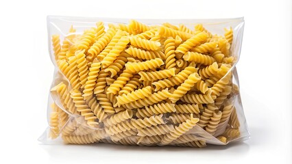 Barilla Fusilli N98 pasta package isolated on white background , Barilla, Fusilli, N98, Italian, pasta, brand, package