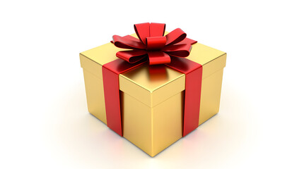 Obraz premium Festive Gift Box with Red Bow Perfect for the Holidays 