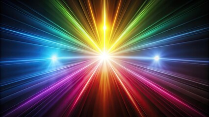 Beams of light in different colors shining through a dark space, beams, light, colors, vibrant, rainbow, spectrum