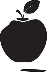 Silhouette of Apple with white background