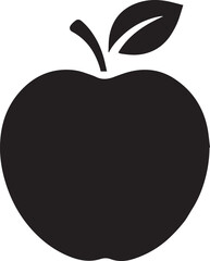 Silhouette of Apple with white background